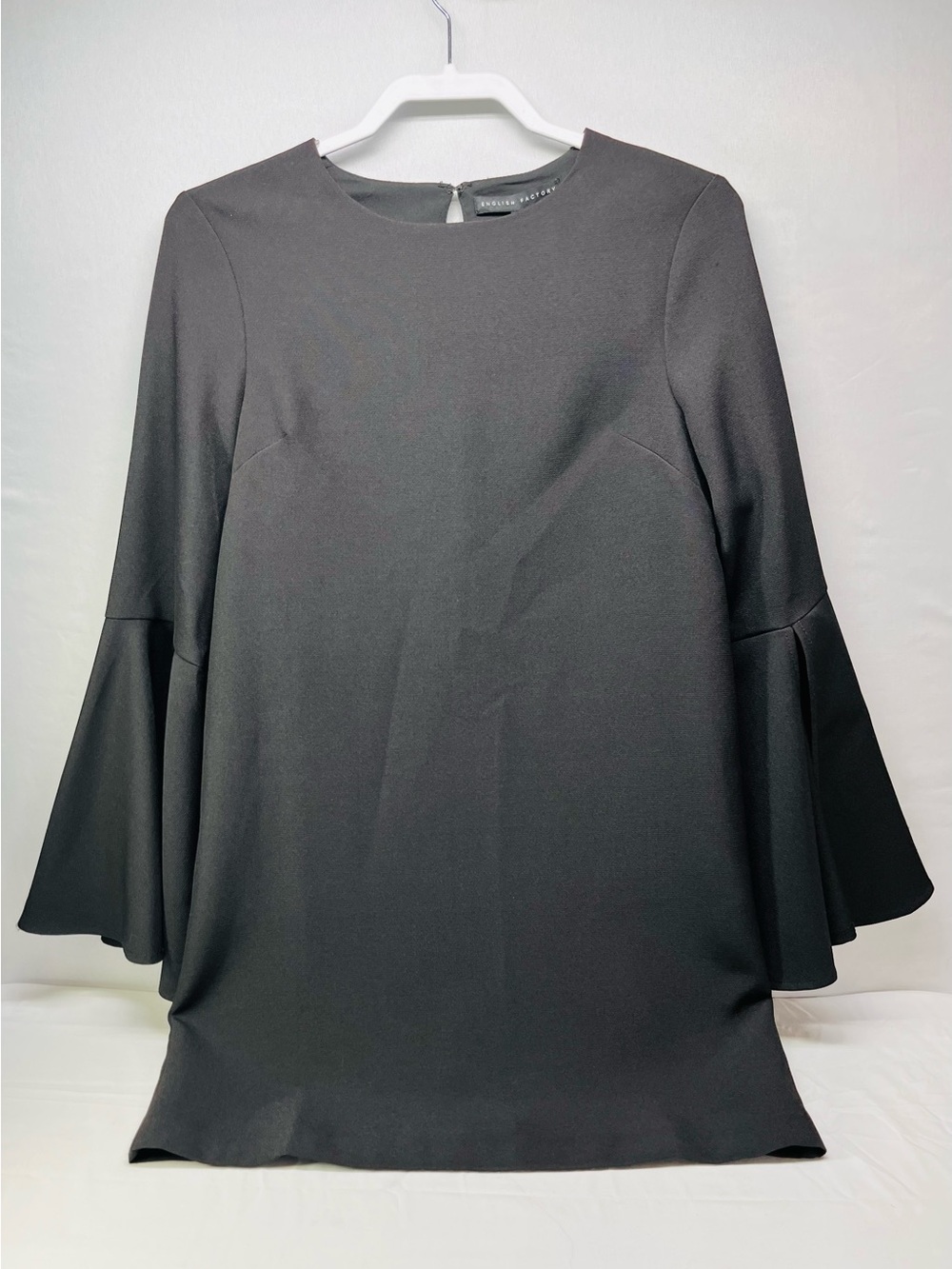 English Factory Black Bell Sleeve Long-Sleeve Dress